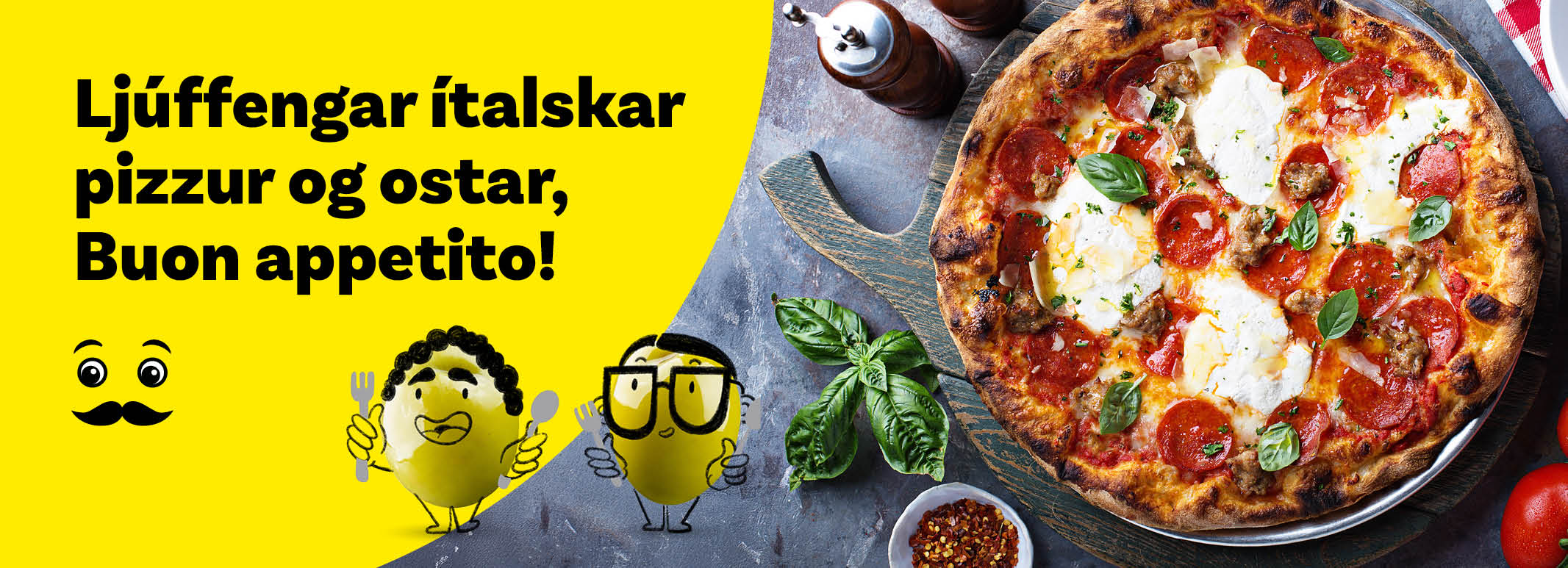 Ítalskt 2026 - pizzur og ostar