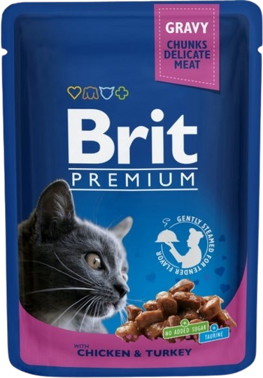 Brit kattamatur í poka chicken&turkey