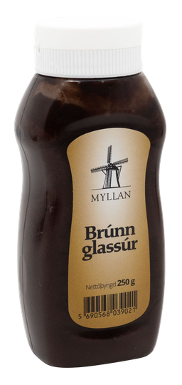 Myllu bolluglassúr brúnn