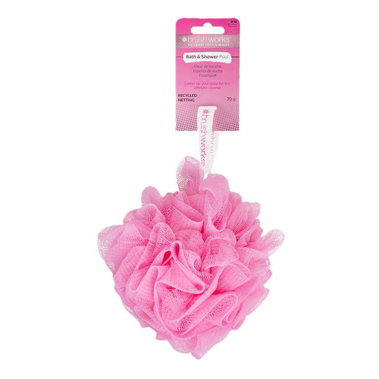 Brushworks bath & shower pouf