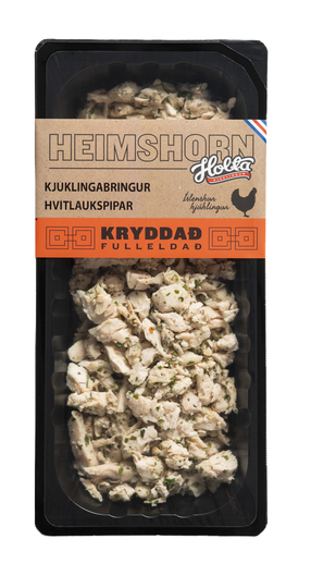 Holta heimshorna hvítlaukspipar bringur skornar