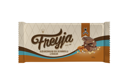 Freyju súkkulaði með saltkaramellu & rís