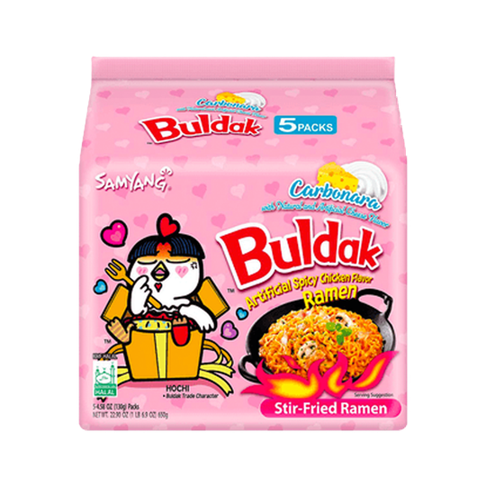 Buldak núðlur 5pk hot chicken carbonara