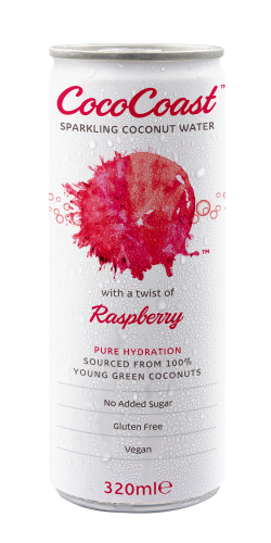 CocoCoast kókosvatn sparkling rasberry