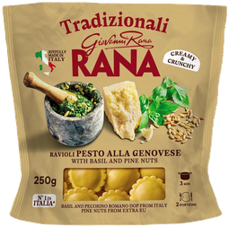 Rana ravioli með pestó