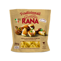 Rana tortelloni funghi með s ...