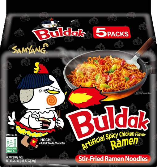 Buldak núðlur 5pk hot chicken