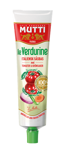 Mutti tómatpaste kryddað verdurine