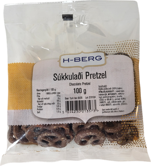 H-berg súkkulaði pretzel
