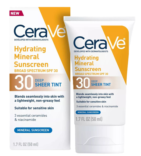Cerave sólarvörn spf30 sheer tint deep