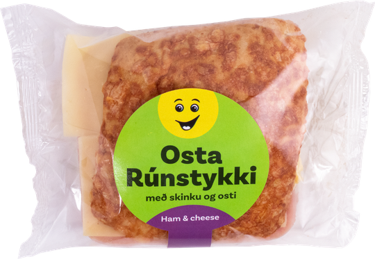 Krónu ostarúnstykki skinku og osti