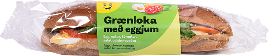 Krónu grænloka með eggjum