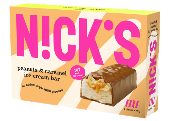 Nicks ísstykki peanuts & caramel