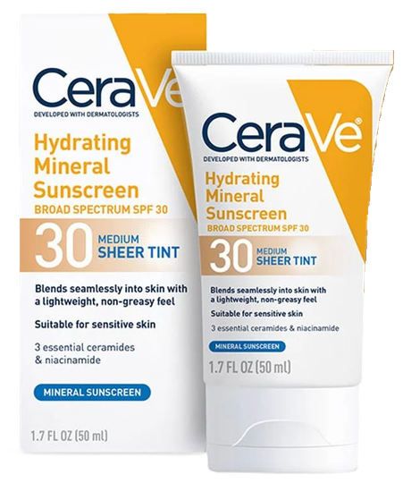 Cerave sólarvörn spf30 sheer tint medium