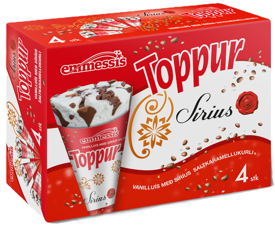 Emmessís siríus saltkaramellutoppur 4stk