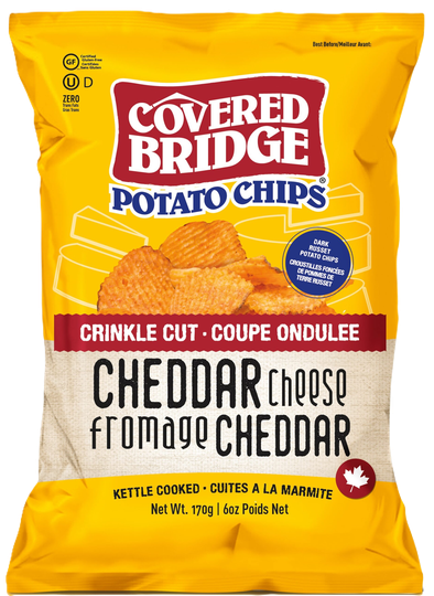 Covered Bridge snakk cheddar crinkle cut