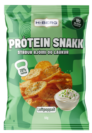 H-berg próteinsnakk sýrður rjómi&laukur