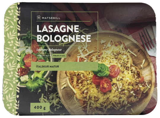 Matseðill lasagne bolognese