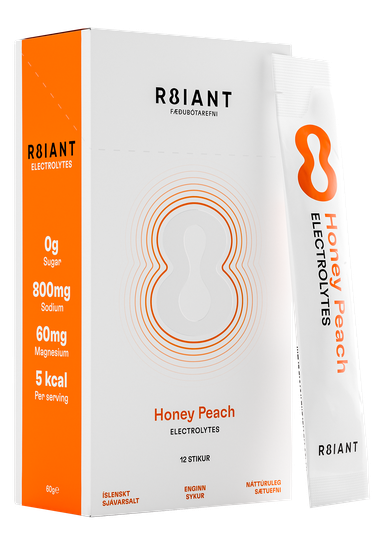 R8IANT honey peach sölt og steinefni