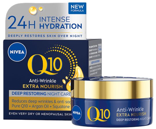 Nivea næturkrem q10 extra nourish