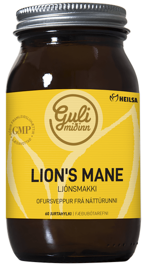 Guli miðinn lion's mane 500mg