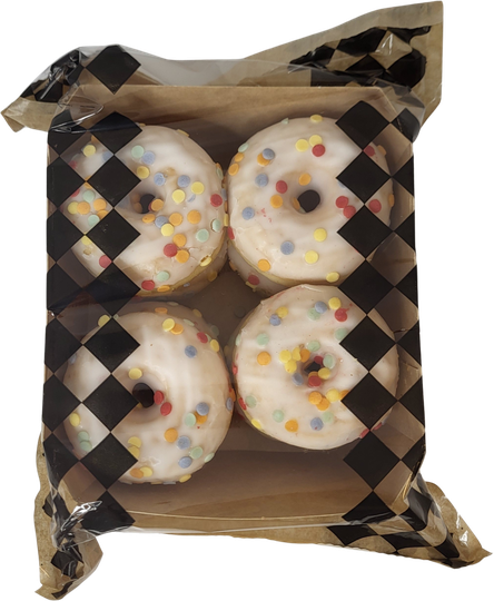 Gæðabakstur kleinuhringir regnboga 8stk