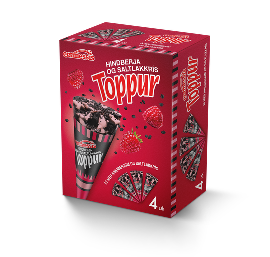 Emmessís toppur hindberja & saltlakkrís