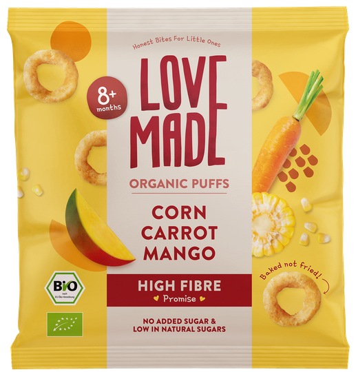 Love Made snakk maís/gulrætur/mangó