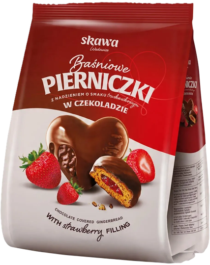 Skawa kex með jarðarberjafyllingu