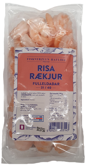 Fiskverzlun Hafliða risarækjur fulleld. 31/40 565g