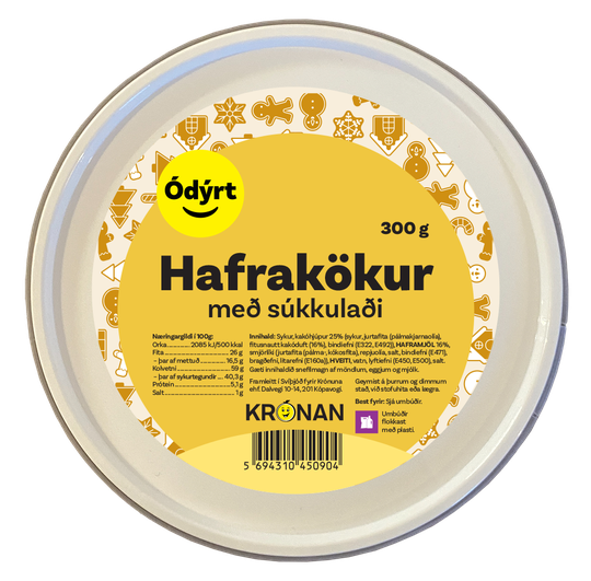 Ódýrt hafrakökur m/súkkulaði