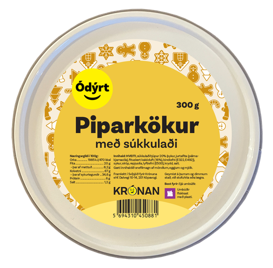 Ódýrt piparkökur m/súkkulaði