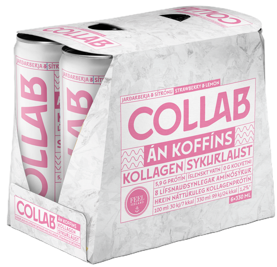 Collab 6pk án koffíns jarðarberja