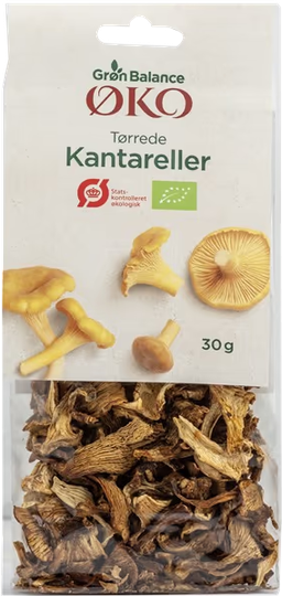 Grön Balance þurrkaðir kantarellusveppir