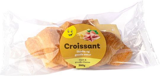 Krónu croissant með skinku og osti