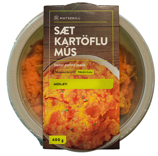 Matseðill sætkartöflumús