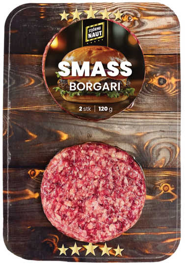 Stjörnunaut smass hamborgari 2x120g