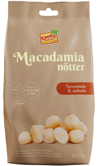 Exotic Snacks macadamia hnetur saltaðar