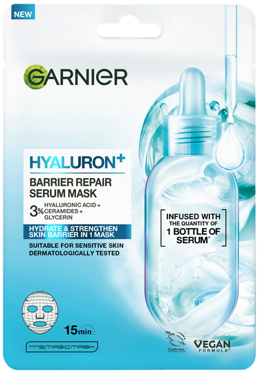 Garnier hyluron+ maski