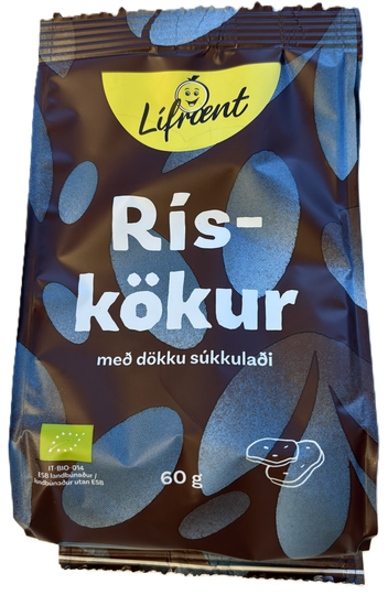 Krónan lífrænt rískökur litlar dökkt súkkulaði