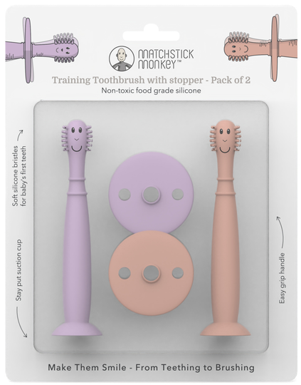 Matchstick Monkey æfingatannburstar bleikir