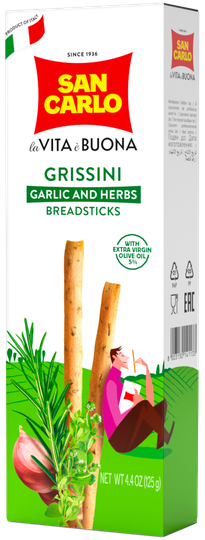San Carlo grissini garlic and herbs