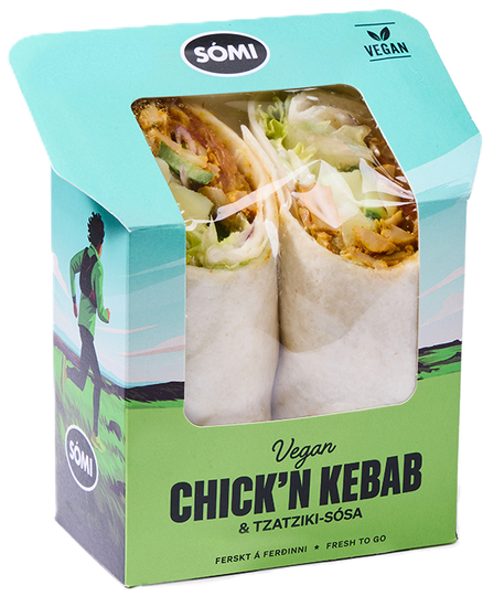 Sómi vefja vegan chick'n kebab