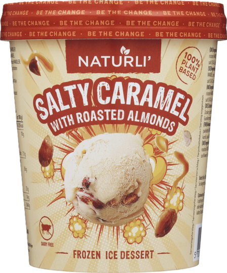 Naturli ís saltkaramellu- og möndlu