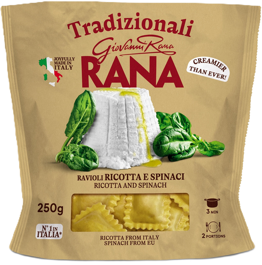 Rana ravioli með ricotta og spínati