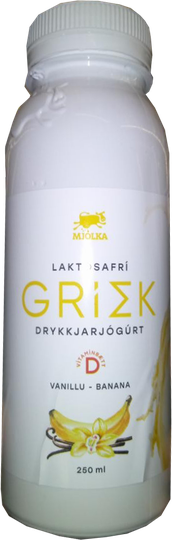 Mjólka grísk drykkjarjógúrt banani