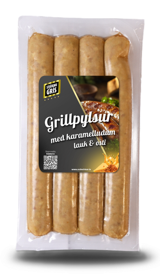 Stjörnugrís grillpylsur m/osti og k. lauk