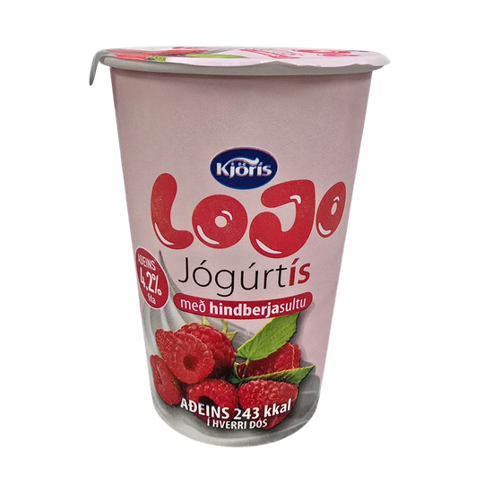 Kjörís lojo jógúrtís hindberja