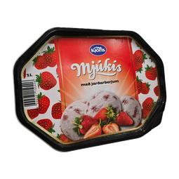 Kjörís mjúkís jarðaberja 1 ltr