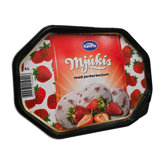 Kjörís mjúkís jarðaberja 1 ltr